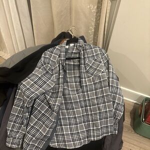 Black and White Plaid Shirt